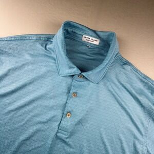 Peter Millar Summer Comfort Polo Shirt Mens XL Blue Grayhawk Golf Club 0128
